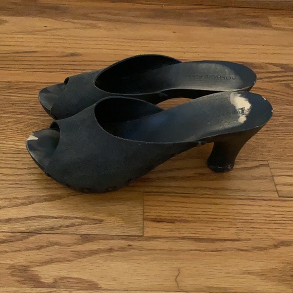 Reinhard Plank black leather clogs - Picture 3 of 5